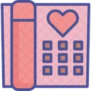 Telephone Romantic Gossip Heart Symbol
