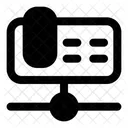 Telephone Network Connection Cloud Icon