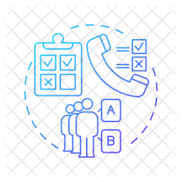 Telephone surveys  Icon