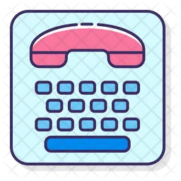 Telephone Typewriter  Icon