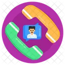 Call Discussion Telephonic Call Telephonic Conversation Icon