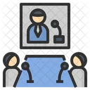 Telepresence Teleconference Meeting Icon