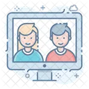 Online Communication Video Conversation Video Call Icon
