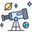 Telescope Astronomy Observation Icon