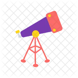 Telescope With Tripod  Icon