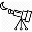 Telescopio Astronomia Observacao Da Lua Ícone