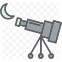 Telescopio Astronomia Observacao Da Lua Ícone