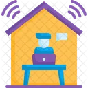 Teletrabalho Trabalho Em Casa Freelancer Ícone