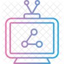 Television Share Networking Symbol