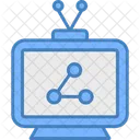 Television Share Networking Icon