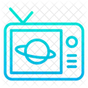 Broadcasting Tv Saturn Icon