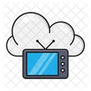 Antena Television Nube Icono