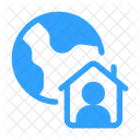 Teleworking Home Job Icono