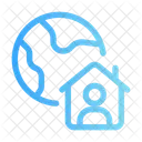 Teleworking Home Job Icono