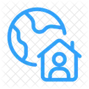 Teleworking Home Job Icono
