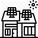Telhado Solar Energia Ecologica Painel Solar Ícone