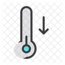 Temperatur Thermometer Niedriger Symbol