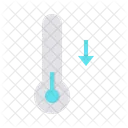 Temperatur Thermometer Niedriger Icon