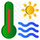 Temperatur Heiss Sommer Symbol