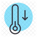 Temperatur Thermometer Niedriger Icon