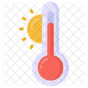 Heisses Wetter Temperatur Thermometer Icon