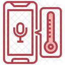 Temperatur Sprachassistent Sprachnotiz Symbol