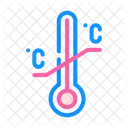 Temperatur Thermometer Begrenzung Symbol