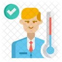 Temperaturkontrolle Thermometer Medizinische Symbol