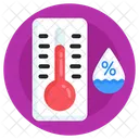 Feuchtes Wetter Temperatur Luftfeuchtigkeit Wettervorhersage Symbol