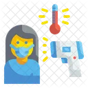 Temperaturscan Thermometer Coronavirus Symbol