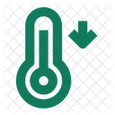 Temperatur Sinkt Welt Umwelt Symbol