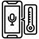 Temperatura Assistente De Voz Nota De Voz Ícone