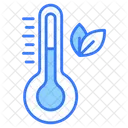 Temperatura Termometro Hojas Icon