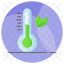 Temperatura Termometro Folhas Ícone