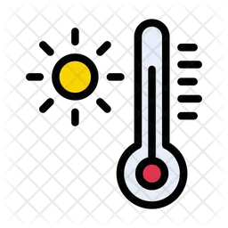 Temperatura caliente  Icono