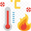 Temperatura caliente  Icono