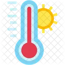 Temperatura Caliente Clima Termometro Icono