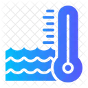 Temperatura Da Agua Onda Termometro Ícone