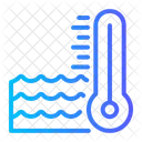 Temperatura Da Agua Onda Termometro Ícone