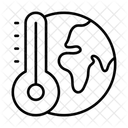 Temperatura Da Terra Termometro Clima Ícone
