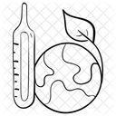 Temperatura Da Terra Clima Quente Temperatura Do Planeta Ícone