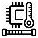 Temperatura Da CPU Temperatura Do Microchip Temperatura Do Processador Ícone