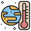 Global Temperatura Aviso Ícone