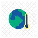 Temperatura Mundial Mudancas Climaticas Terra Ícone