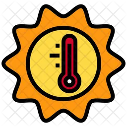 Temperatura quente  Ícone