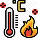 Temperatura quente  Ícone