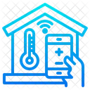 Temperatura De Casa Inteligente Casa Inteligente Temperatura Ícone