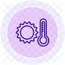 Temperatura Sol Cor Circulo Icone Ícone