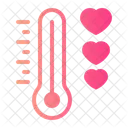 Temperature Thermometer Love Icon