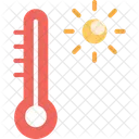 Temperature Thermometer Sun Icon